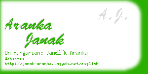 aranka janak business card